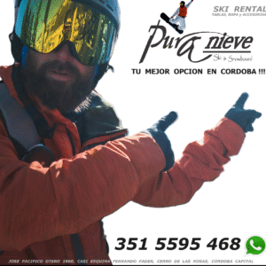 .Alquila en CORDOBA. Anticipate con PURA NIEVE RENTAL.. Todo para la nieve. ROPA, TABLAS, EQUIPOS y ACCESORIOS.